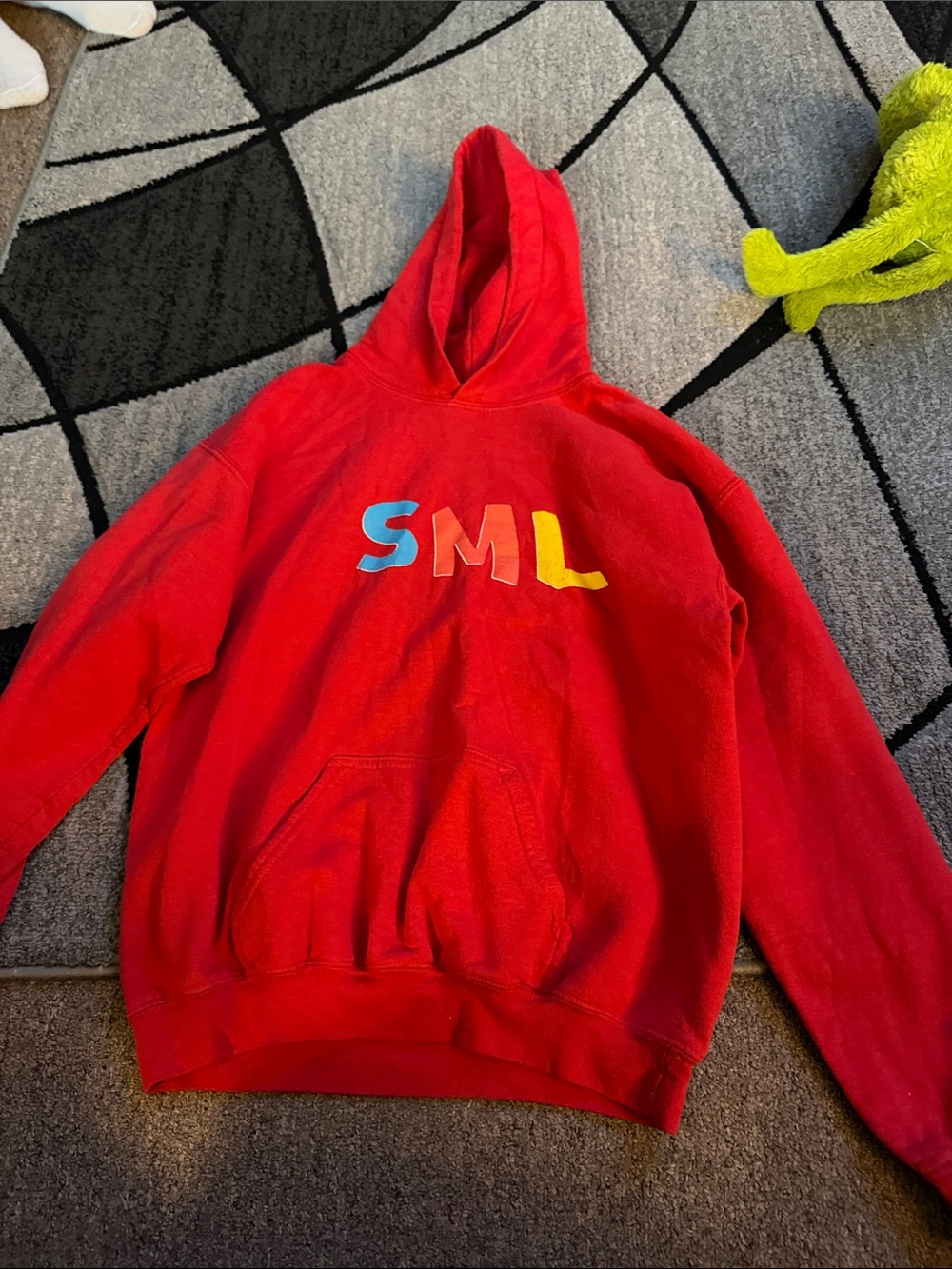 Red SML Hooded Sweatshirt - Men's Casual Pullover